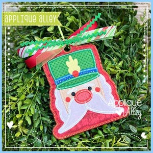Bag Tag Nutcracker Face - Digital Files for Embroidery Machines with Instant Download - SKU 8413AAEH