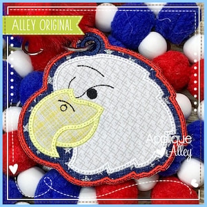 Bag Tag Eagle Design - AAEH - Digital Files for Applique and Embroidery Machines with Instant Download