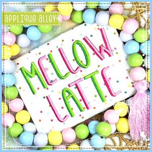 Mellow Latte Shadow Font - Digital Embroidery Group - 7996AAEH