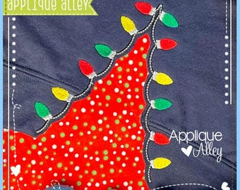 Luces de Navidad divididas - Diseño de bordado digital - SKU 8312AAEH