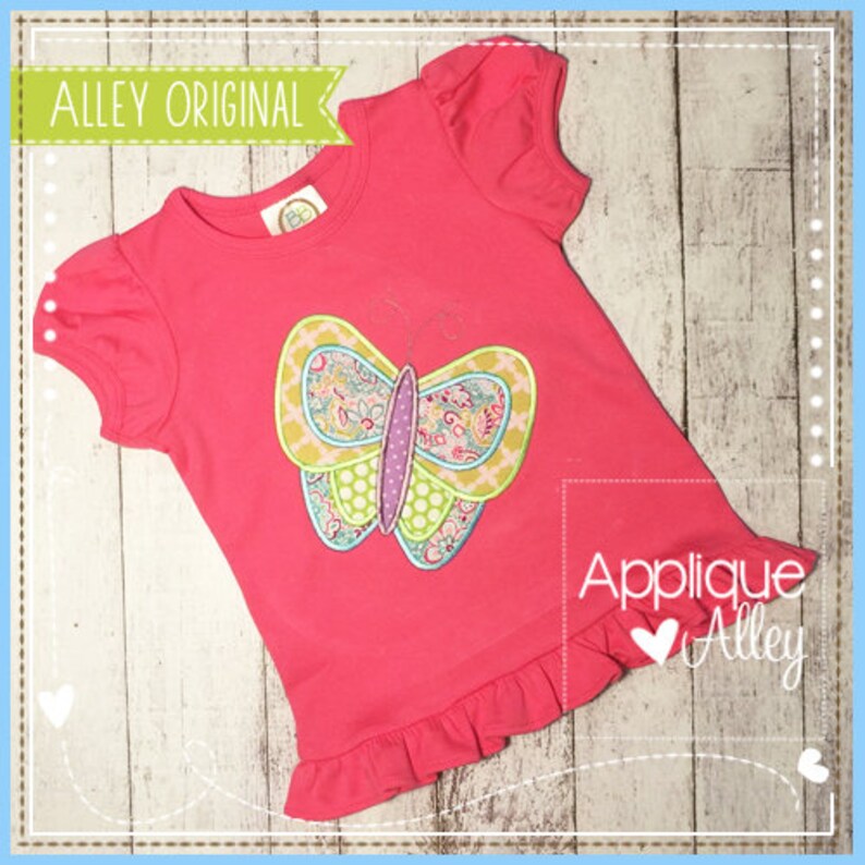 Fluttering Butterfly Spring Applique Embroidery Digital Design