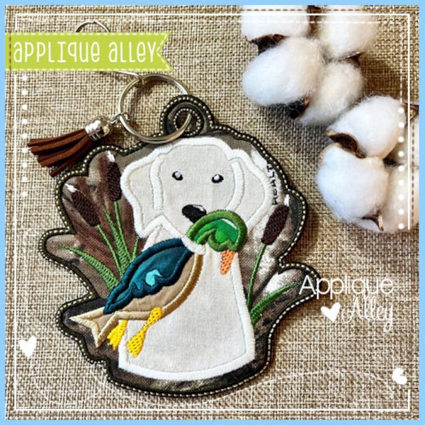 Bag Tag Duck Hunting Dog - Digital Embroidery Design - SKUAAEH