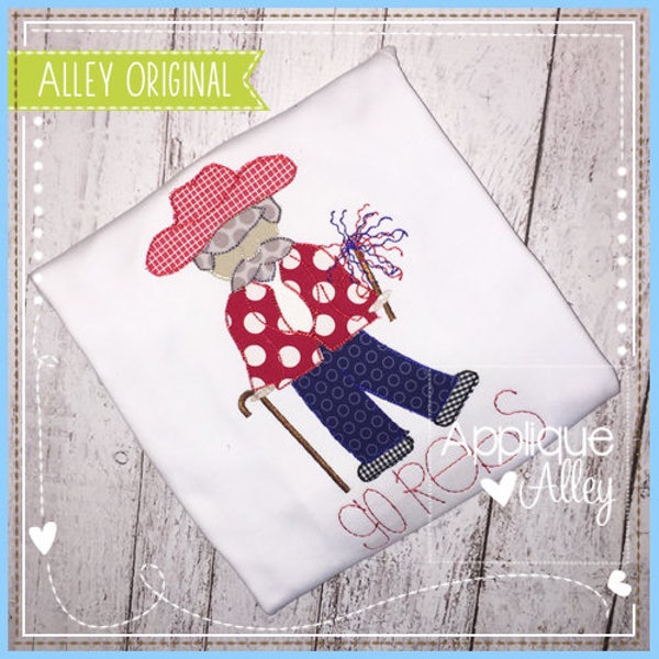 Pom Pom Colonel Applique Embroidery Digital Design