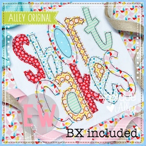 AA Short Cakes Applique Font  - Digital Embroidery Design - SKU AAEW