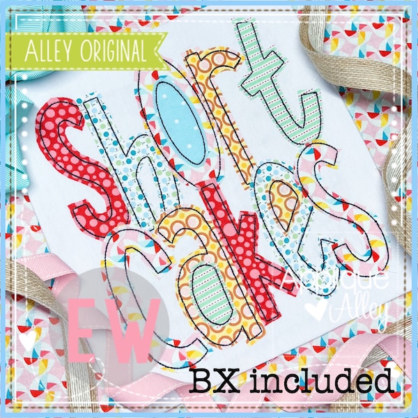 AA Short Cakes Applique Font  - Digital Embroidery Design - SKU AAEW