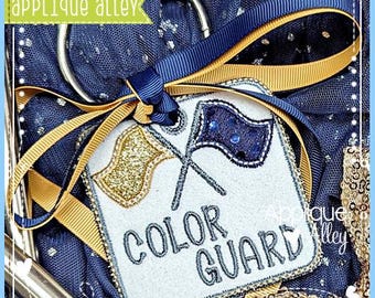 In the Hoop Bag Tag Color Guard - Digital Embroidery/ Applique Design - SKUAAEH8813
