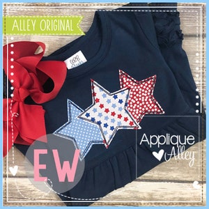 Vintage Stars- Magic, Patriotic, Princess - Digital Applique and Embroidery design for Embroidery Machines