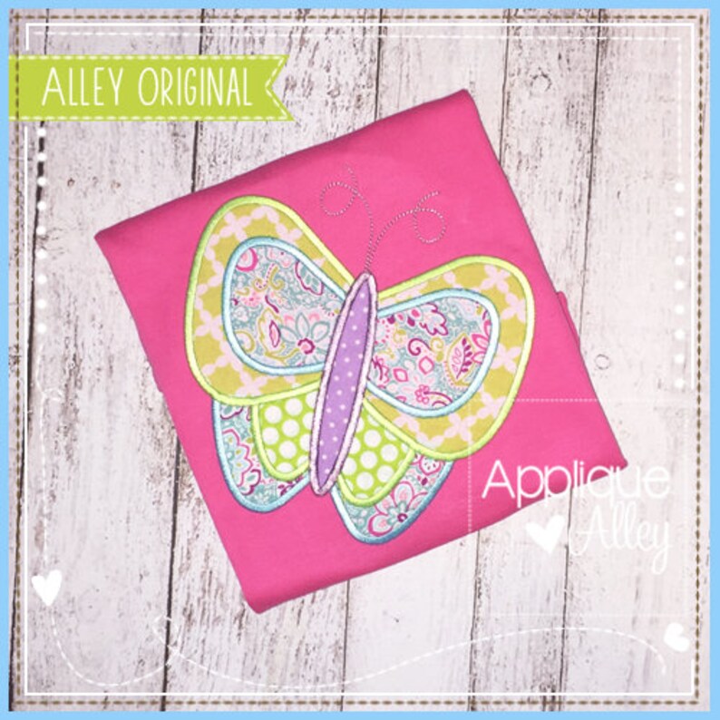 Fluttering Butterfly Spring Applique Embroidery Digital Design