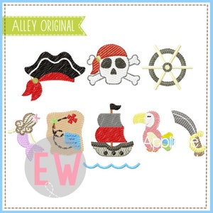 Ultimatives Piraten Bundle - Digital Embroidery Design - SKU 7257AAEW