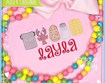 Snack Cakes Scratchy Crawfish Boil - Digital Design for use with Embroidery Machine - SKU AAEH