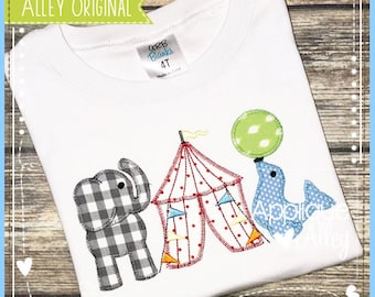 Blanket Circus Trio Party Celebration Applique Embroidery Digital Design