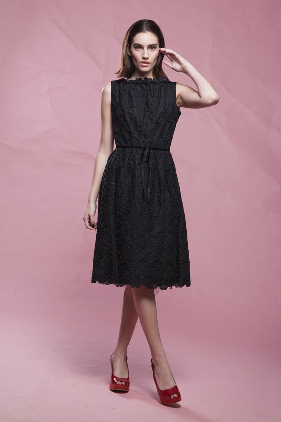 blue dress for baby girl 1950s Little Black Vintage Mrs. Maisel Dress main image 0