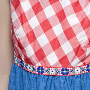 Gingham Maxi Dress, Red White Blue, Gingham Plaid Dress, Sleeveless