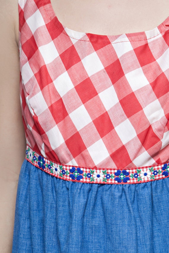 gingham maxi dress, red white blue, gingham plaid… - image 2