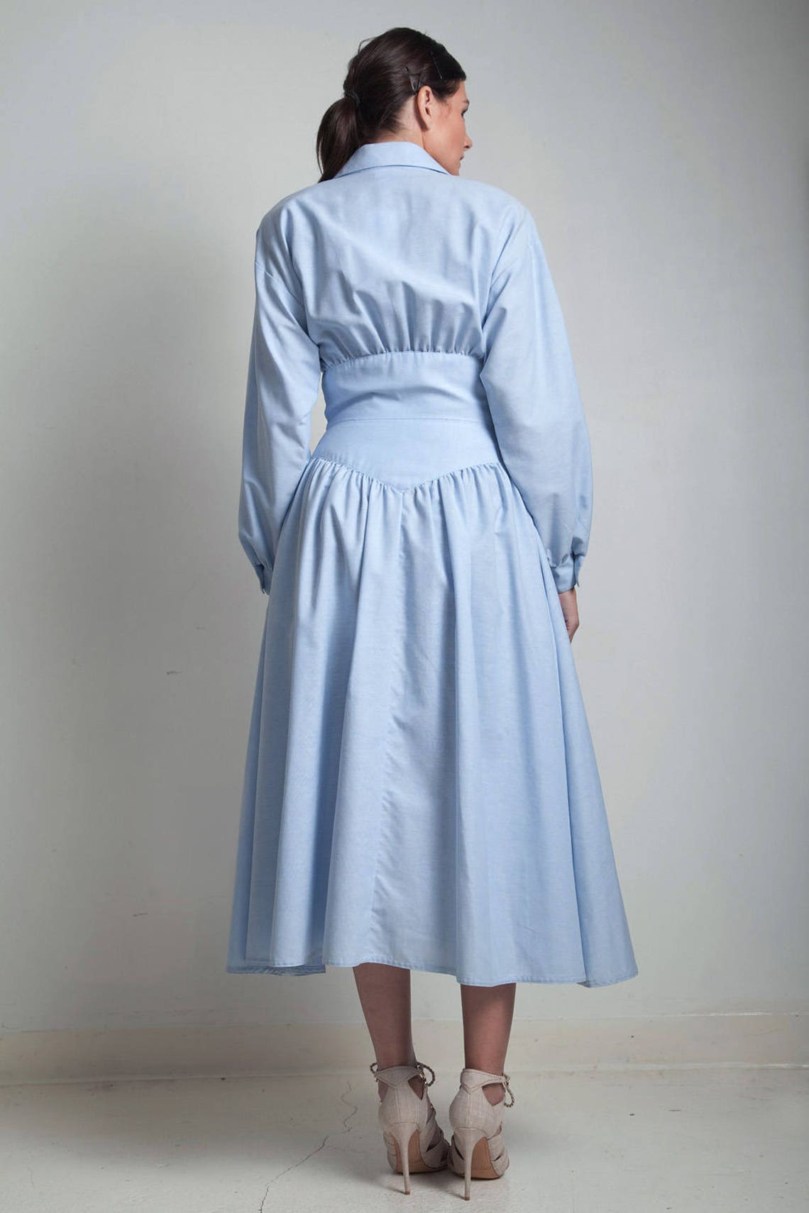 light blue babydoll dress Amelia Short Puff Sleeve – Lizard Thicket Size:16M Girls Night Out Women's Satin Flutter Short