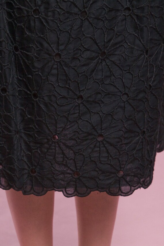 unworn 50s dress, little black dress, 50s eyelet … - image 8