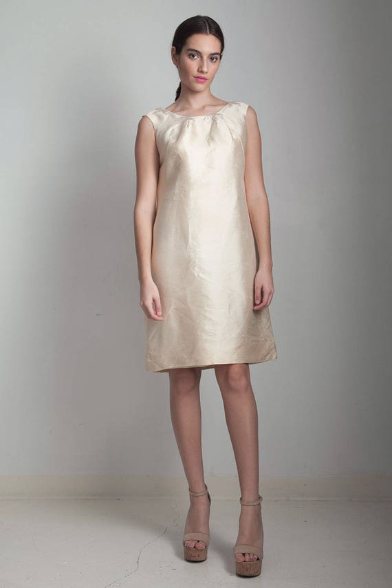 raw silk cocktail dress