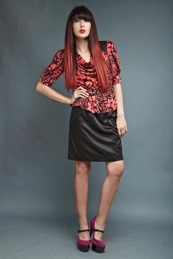 red and black peplum dress Dresses | Black And Red Laced Peplum Dress