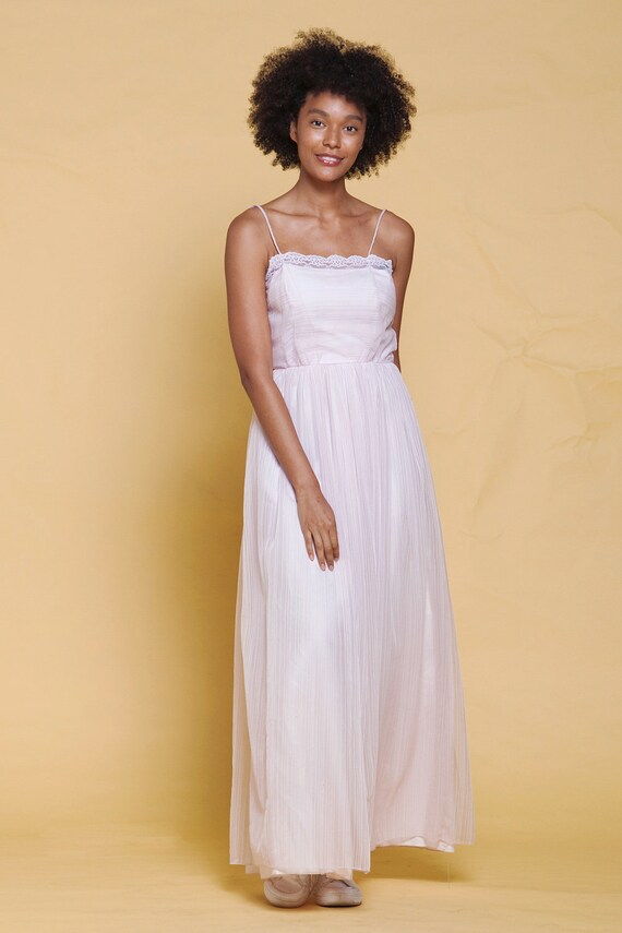 sheer maxi dress ethereal periwinkle pale purple lace… Gem