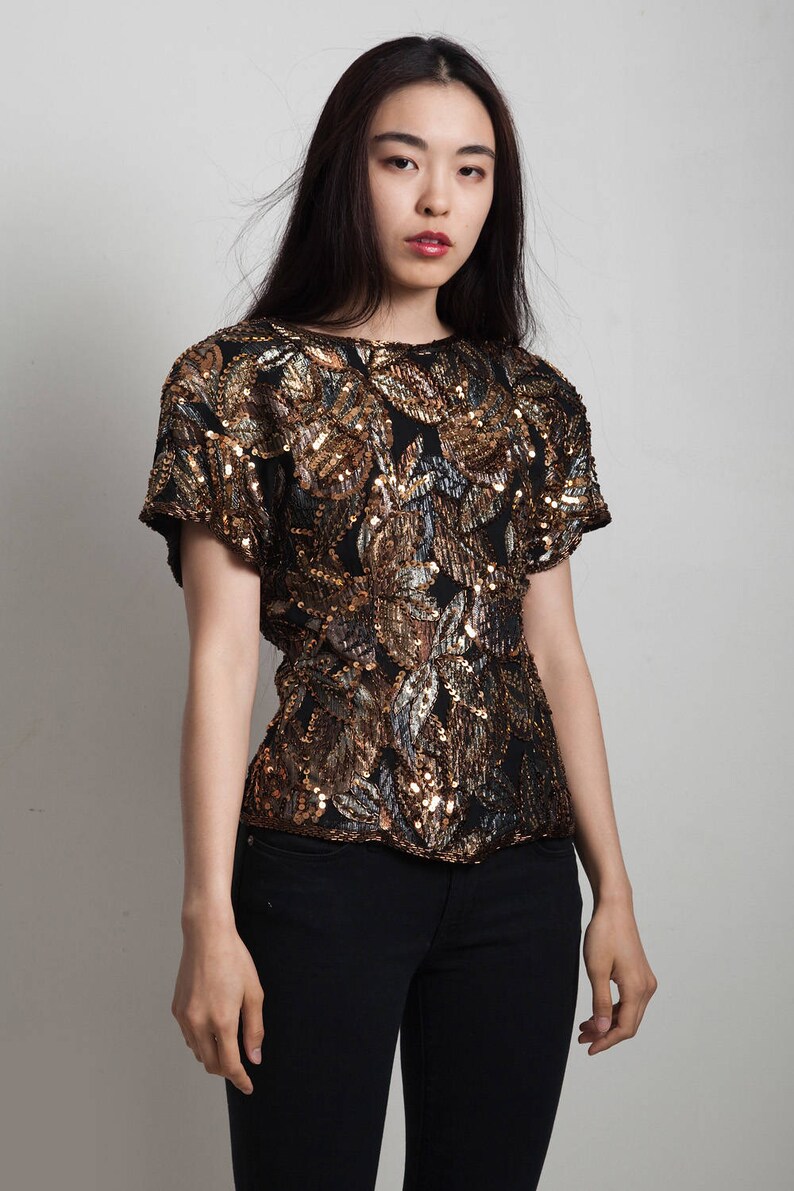 sequin shoulder pads