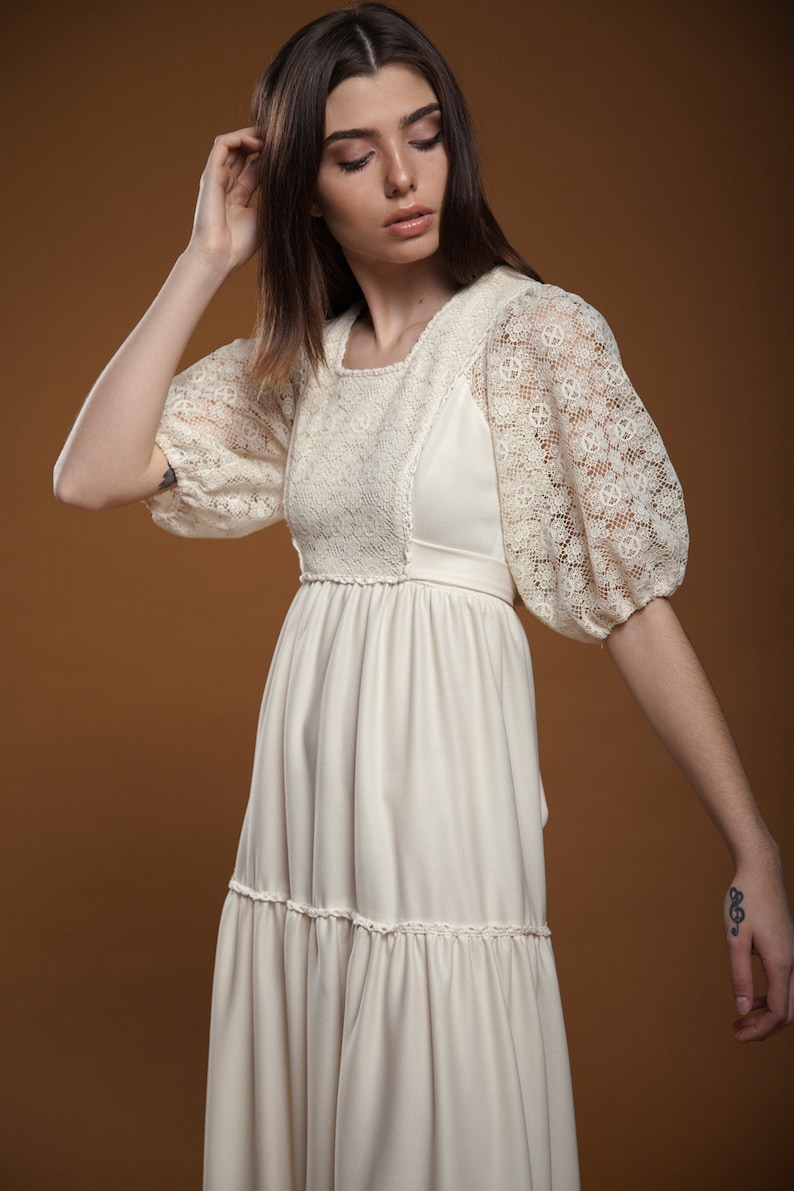 tiered maxi gown