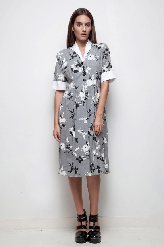 white shirtwaist dress
