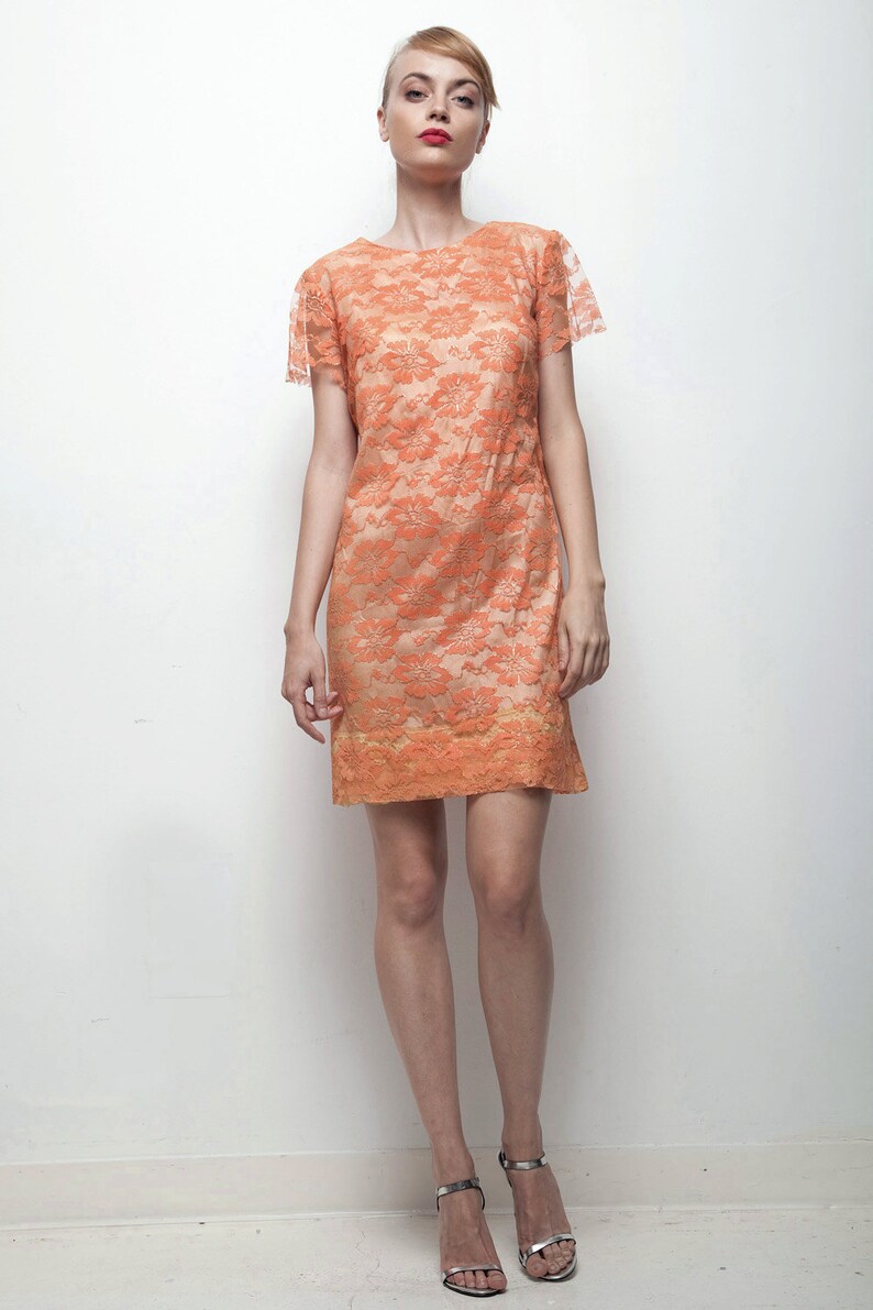 Orange Short Cocktail Dress