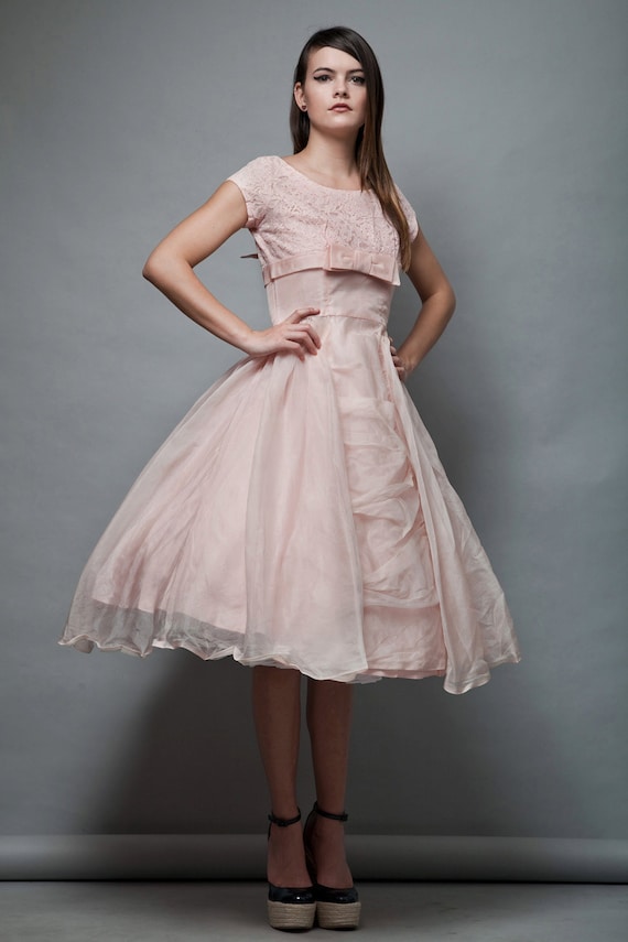 vintage 1950s new look cupcake organza party dress