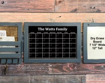 Small Personalized Organizer/Command Center Set, You Choose the Calendar and Coordinating Pieces, Color and Finish