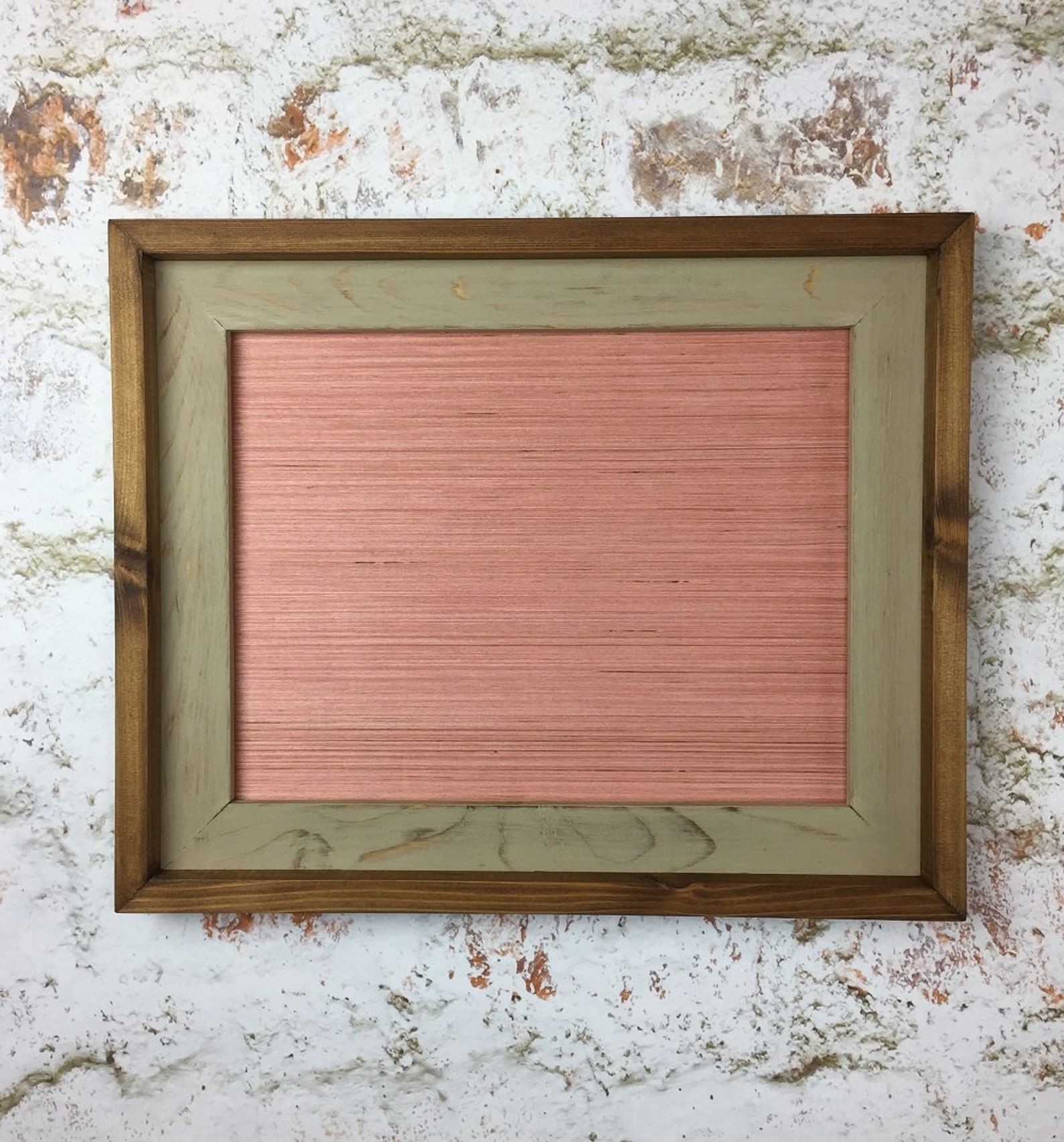 8.5 X 11 Khaki Picture Frame Rustic Weathered Stacked Etsy