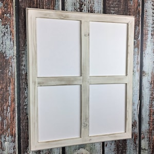 Multi Opening Picture Frame for Four 8 x 10 inch Photos or Prints, with Painted, Routed Edges, Collage Picture Frame, Rustic Wood Frames