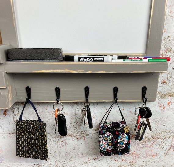 Dry erase board with key hooks hotsell