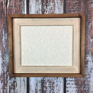 Moldura empilhada e manchada de 11 x 14 polegadas, decoração rústica para casa, moldura de madeira rústica, moldura de madeira, sua escolha de cor e acabamento, creme