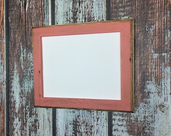 8.5 x 11 Picture Frame, Rustic Weathered Coral Style With Routed Edges,  Rustic Home Decor, Rustic Wood Frames, Rustic Frames, Coral