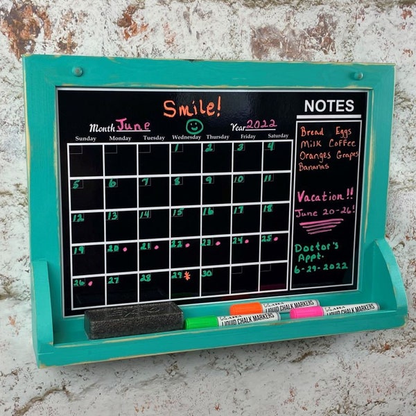 Dry Erase Calendar Etsy