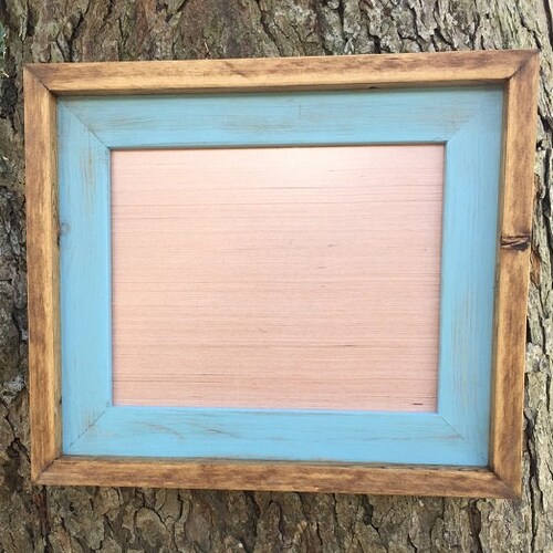 8 buying x 10 Inch Baby Blue Rustic Weathered Stacked And Stained Picture Frame, Rustic Home Decor, Wooden Frame, Rustic Wood Frames, Home Decor