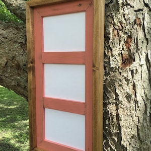 Multi Opening Frame – Three 8.5x11 Photos, Rustic Stained Wood Collage Collage