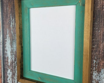 8.5 x 11 inch Stacked and Stained Wooden Frame, You Choose the Color and Finish