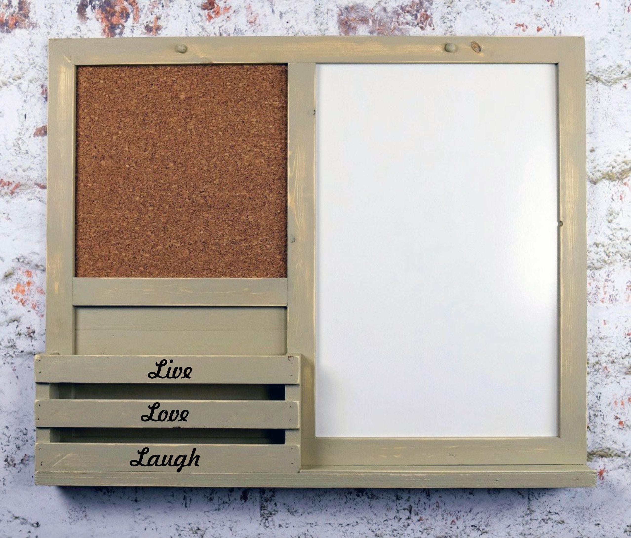 Personalized Dry Erase Cork Board Kitchen Organizer Etsy