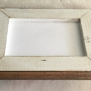 Our 1 Best Seller 8 x 8 Picture Frame, Rustic Weathered White With Routed Edges, Square Picture Frame, Home Decor, Rustic Wood Frame image 1