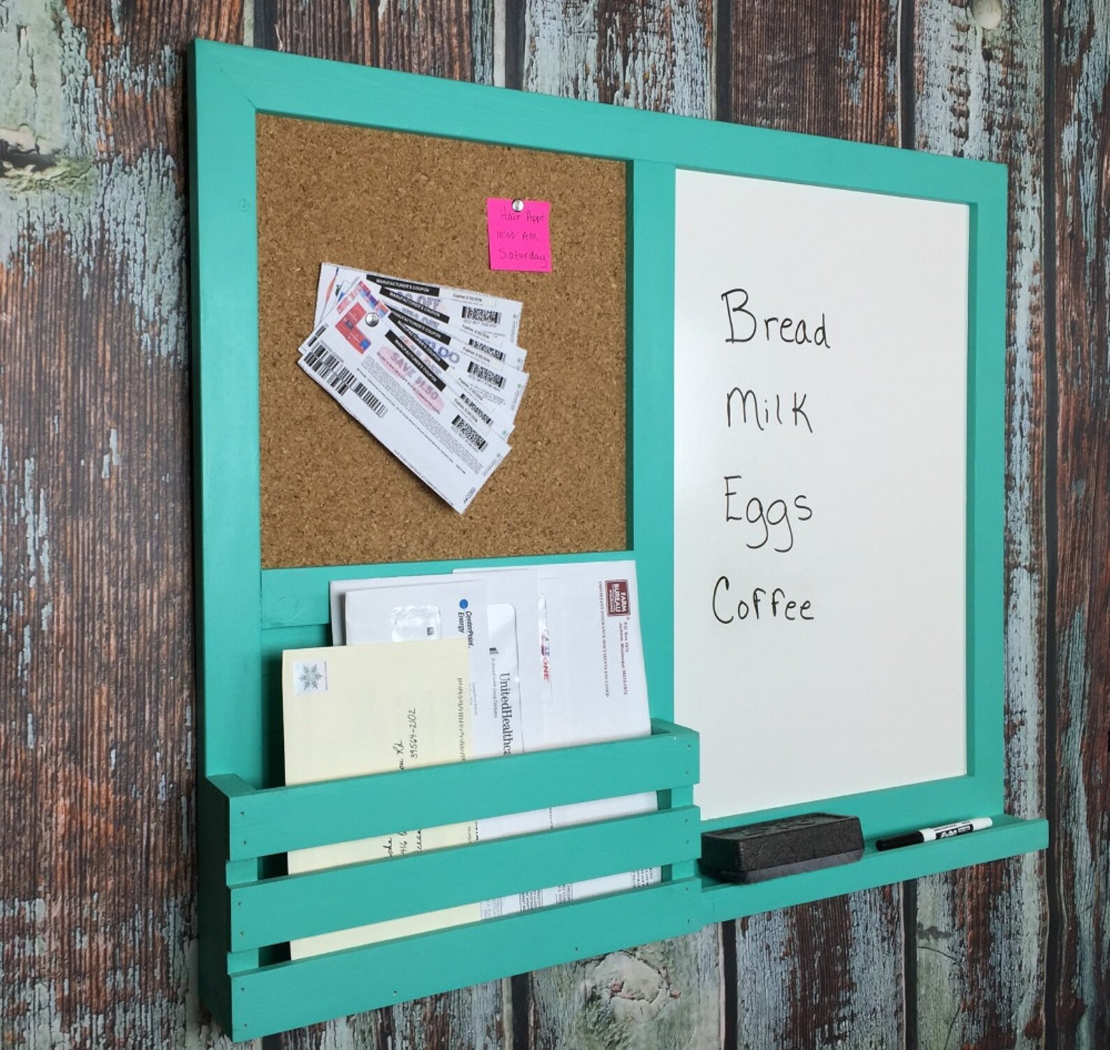 Kitchen Organizer Dry Erase Board Bulletin Board Mail Etsy