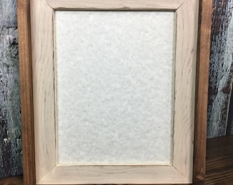 10 x 13" Rustic Picture Frame, Cream Rustic Weathered Stacked And Stained, Rustic Home Decor, Rustic Wood Frames, Home Decor, Rustic Frames