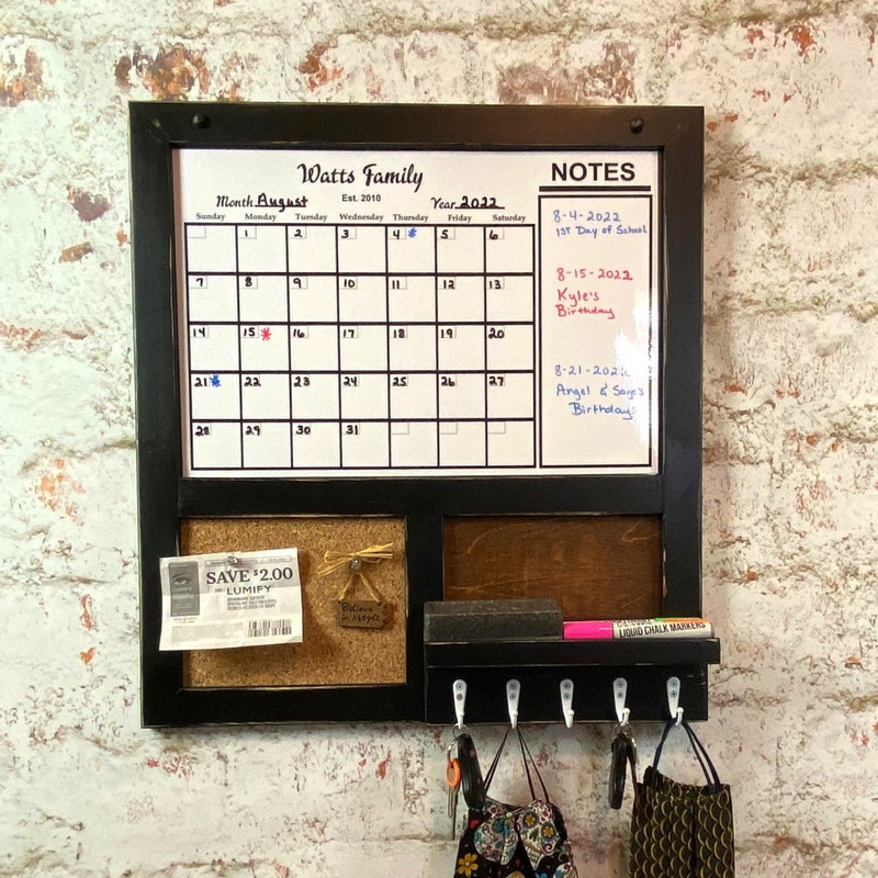 Wall Calendar Holder Etsy