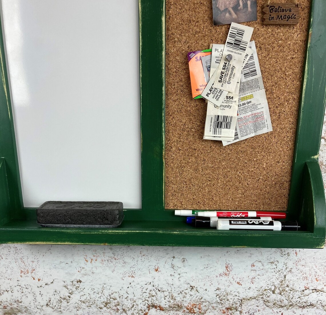 Mini Dry Erase Cork Board Kitchen Organizer Bulletin Board Etsy.de