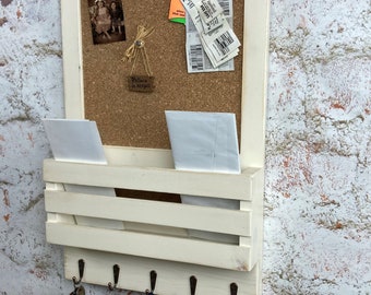 Cork Board, Kitchen Organizer, Bulletin Board, Mail Holder, 5 - Key Hooks, Office Organizer, Message Board, Command Center, Dorm Room