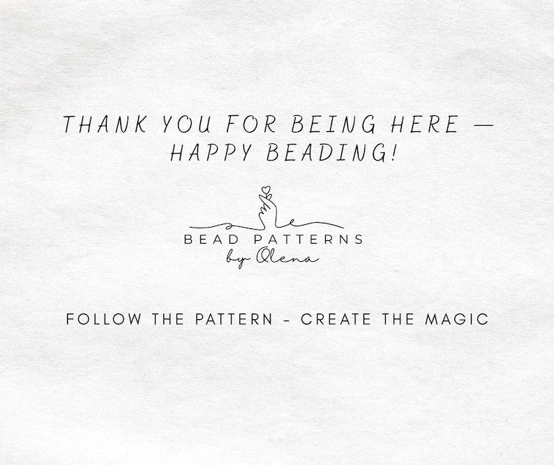 K&ouml;nnte beinhalten: Vielen Dank, dass du hier bist - Fr&ouml;hliches Perlen! Bead Patterns by Olena. Folge dem Muster - erschaffe die Magie.