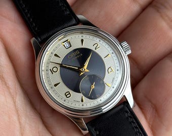 レア ORIS 手巻き時計 ポインターデイト ヴィンテージ ジャンク ヴィンテージ ORIS リバース ポインターデイト – スモールセコンド