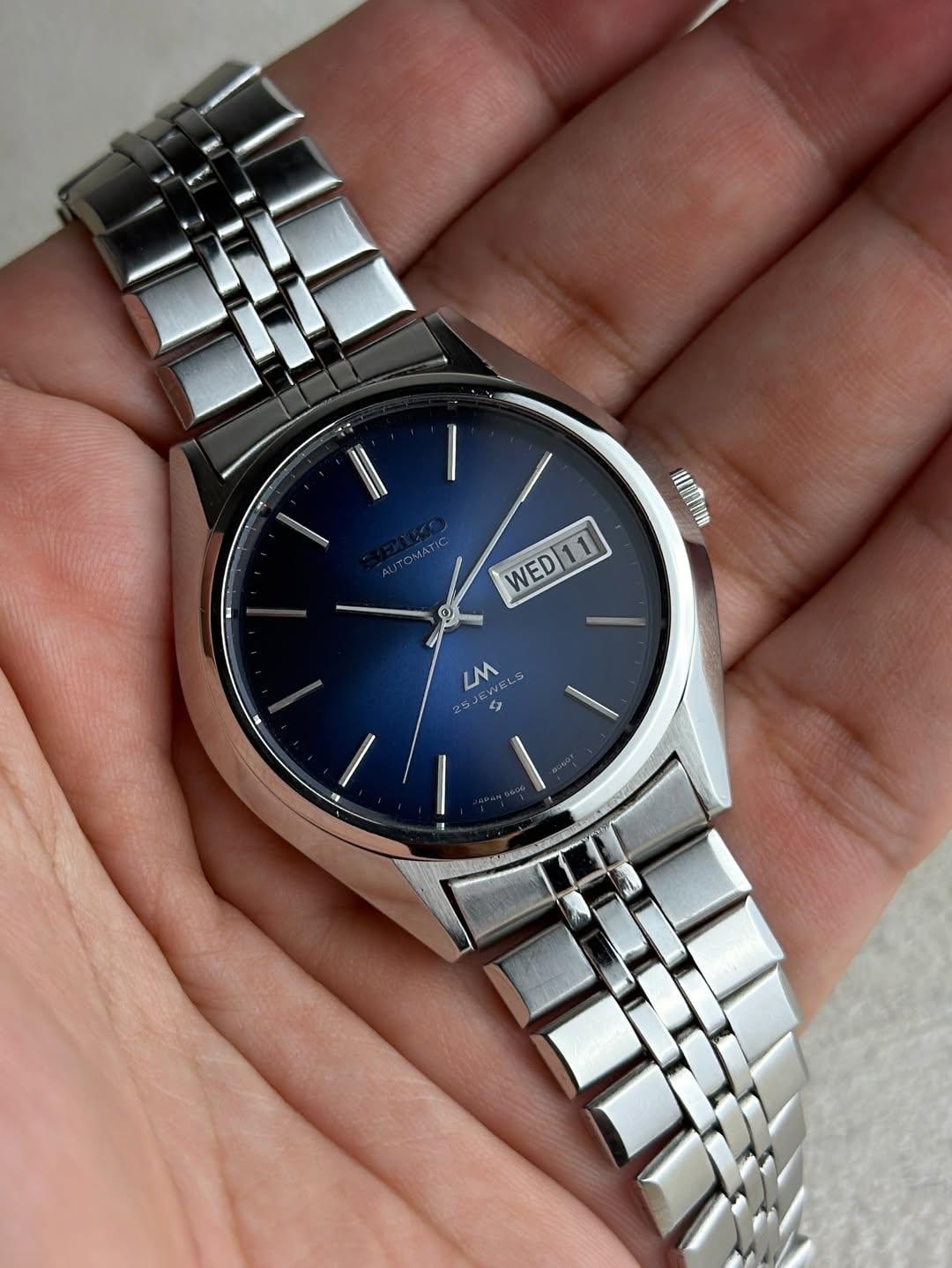Seiko LM (lord Matic) Blue Sunburst Dial – Ref. 5606-8031 | 37mm
