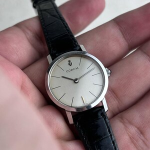 VTG‎ Rare Chateau Swiss Manual Wind White Ladies Watch 26mm Works -Broken Crown Women Mechanical (Manual) Silver Case Wristwatches for sale  main image 4