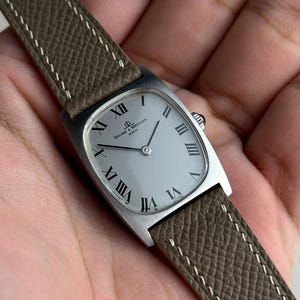 Baume Mercier Tank Roman 1970s Manual Wind Vintage Rectangular Dress Watch 25mm